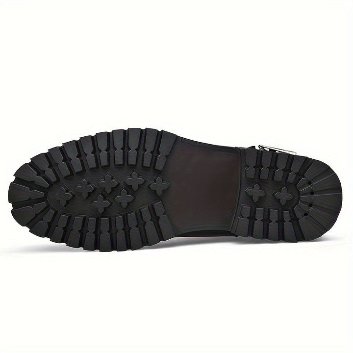 Herren Stiefeletten mit gerafftem Schaft und Seitenreissverschluss