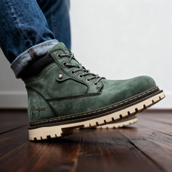 Herren Stiefeletten mit Schnürung und Profilsohle
