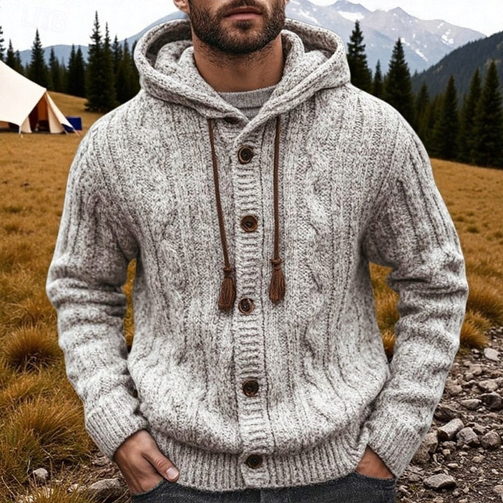 Hartley | Cable-Knit Hooded Cardigan