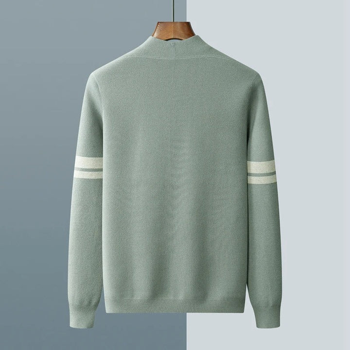 Herren Strickjacke mit Ärmelstreifen und Taschen