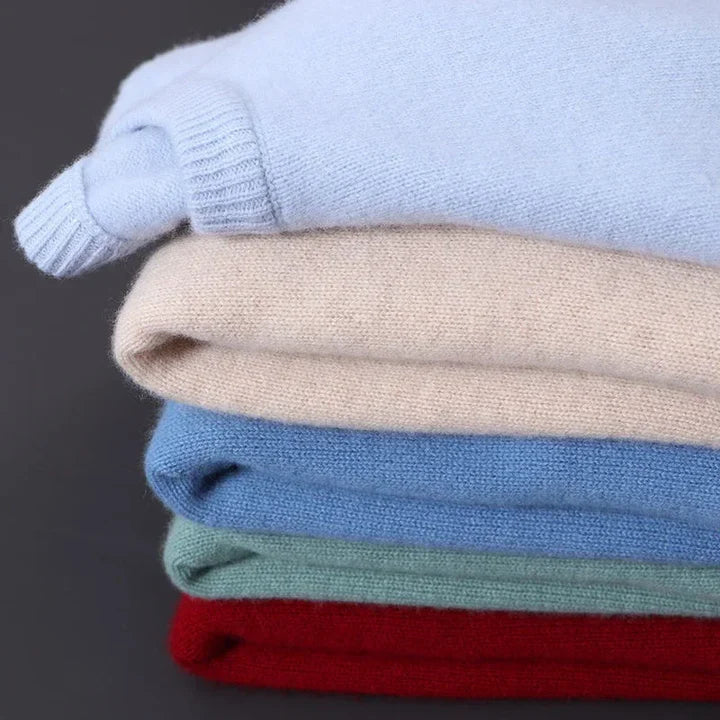 Herren Strickpullover mit Rundhals und Rippbündchen