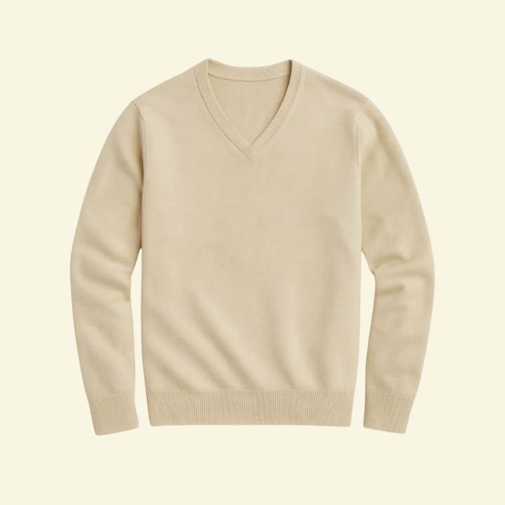 Herren Strickpullover mit V-Ausschnitt
