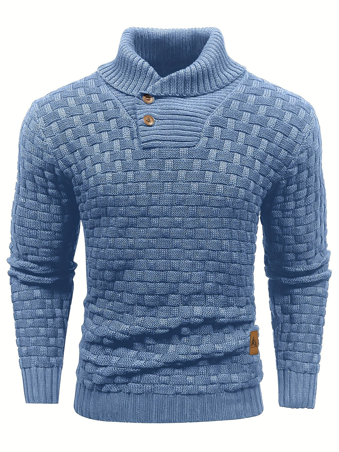 Herren Strickpullover mit Waffelstruktur