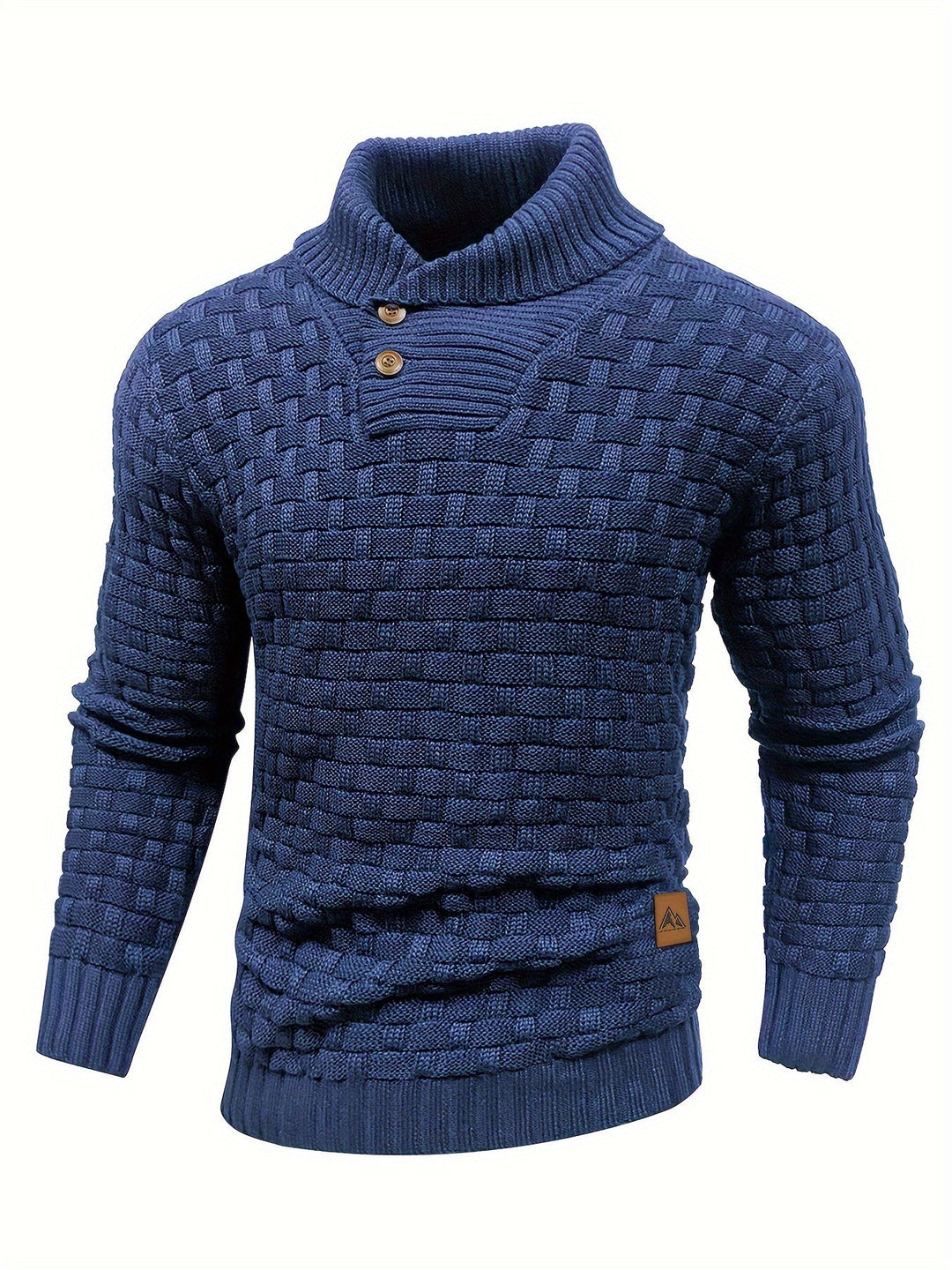Herren Strickpullover mit Waffelstruktur