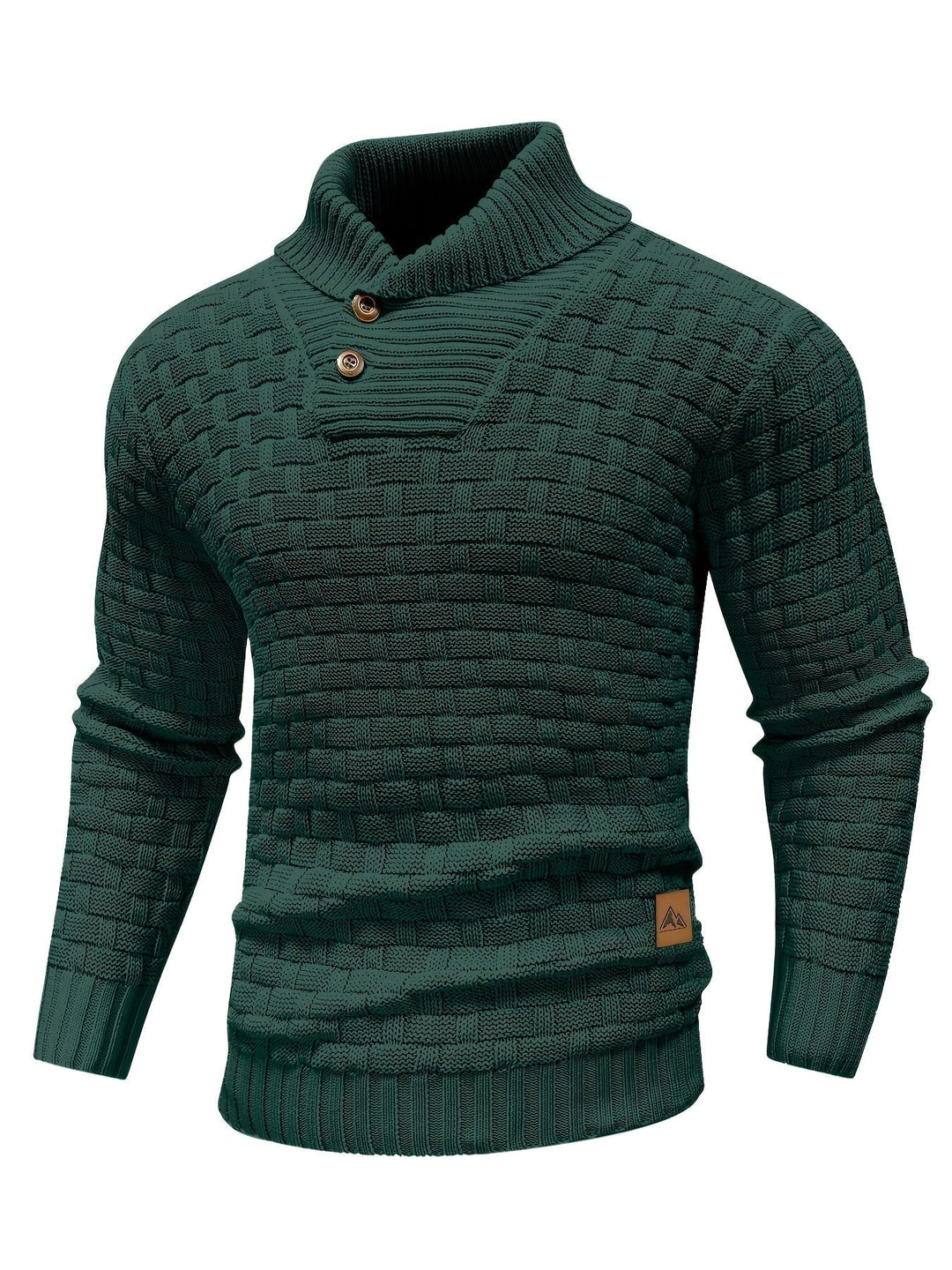 Herren Strickpullover mit Waffelstruktur