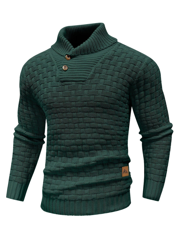 Herren Strickpullover mit Waffelstruktur