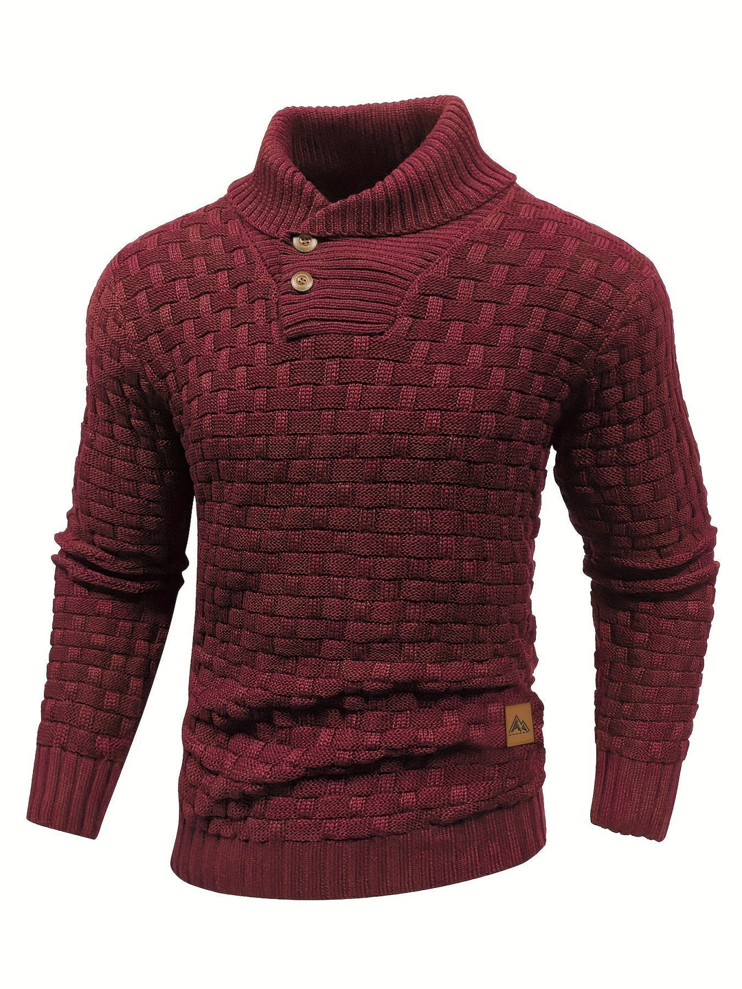 Herren Strickpullover mit Waffelstruktur
