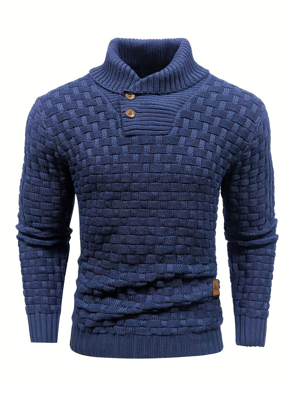 Herren Strickpullover mit Waffelstruktur