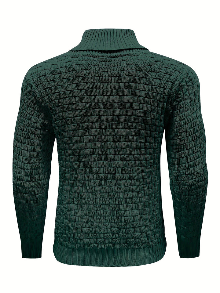 Herren Strickpullover mit Waffelstruktur