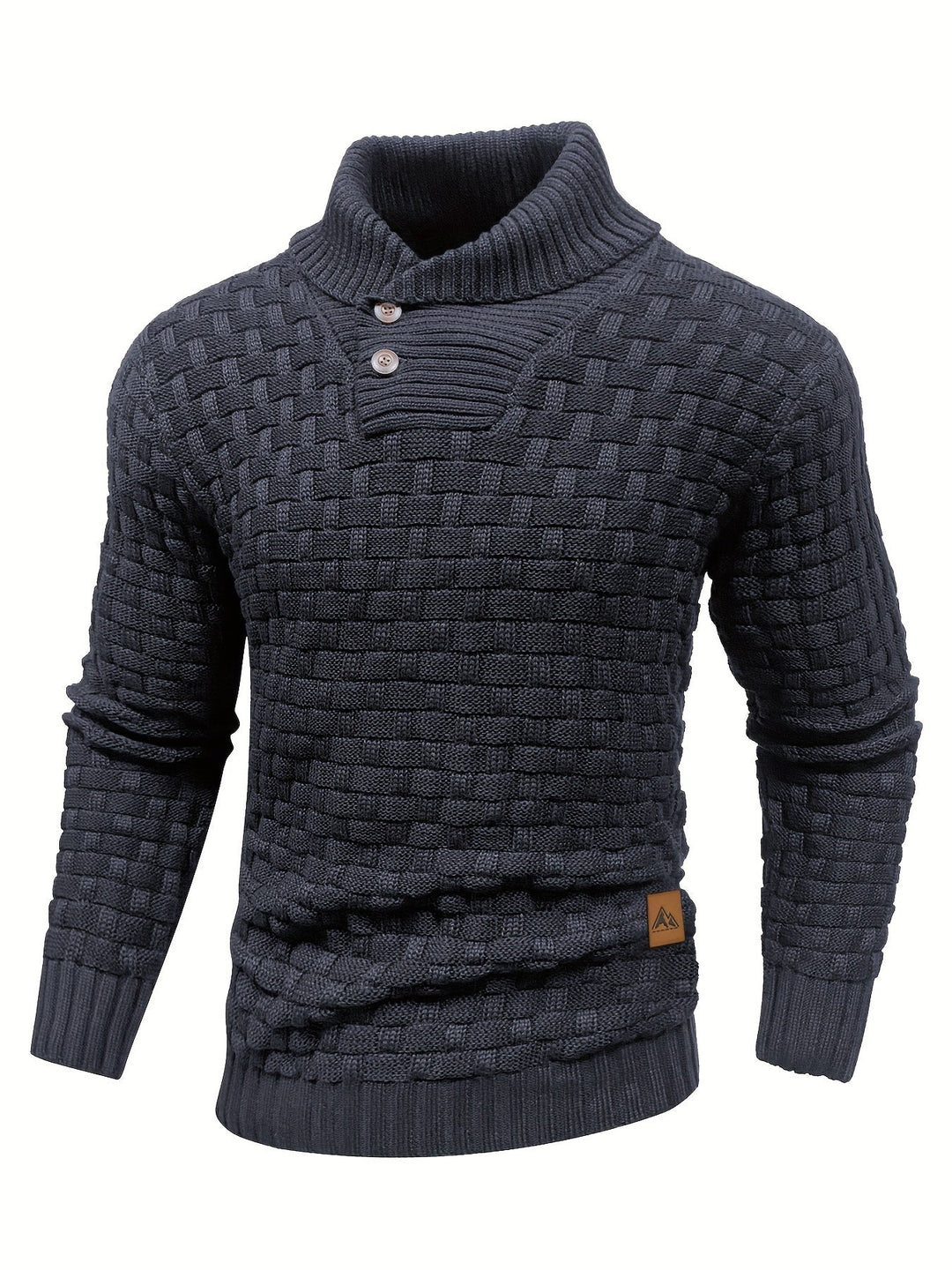 Herren Strickpullover mit Waffelstruktur