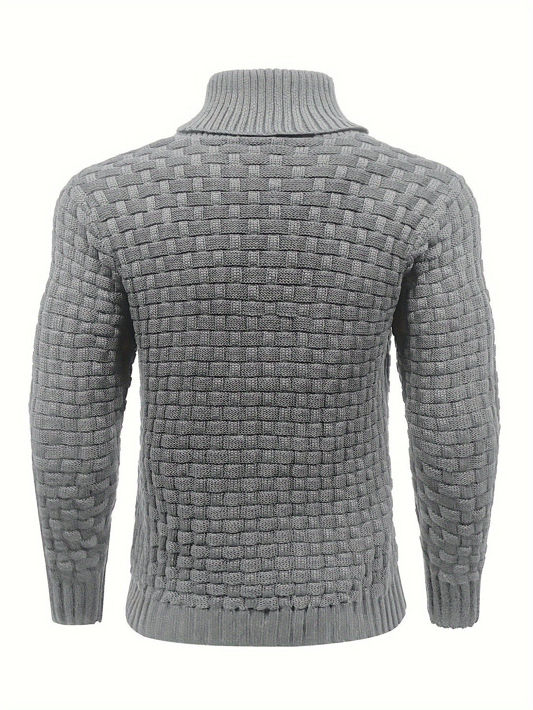 Herren Strickpullover mit Waffelstruktur