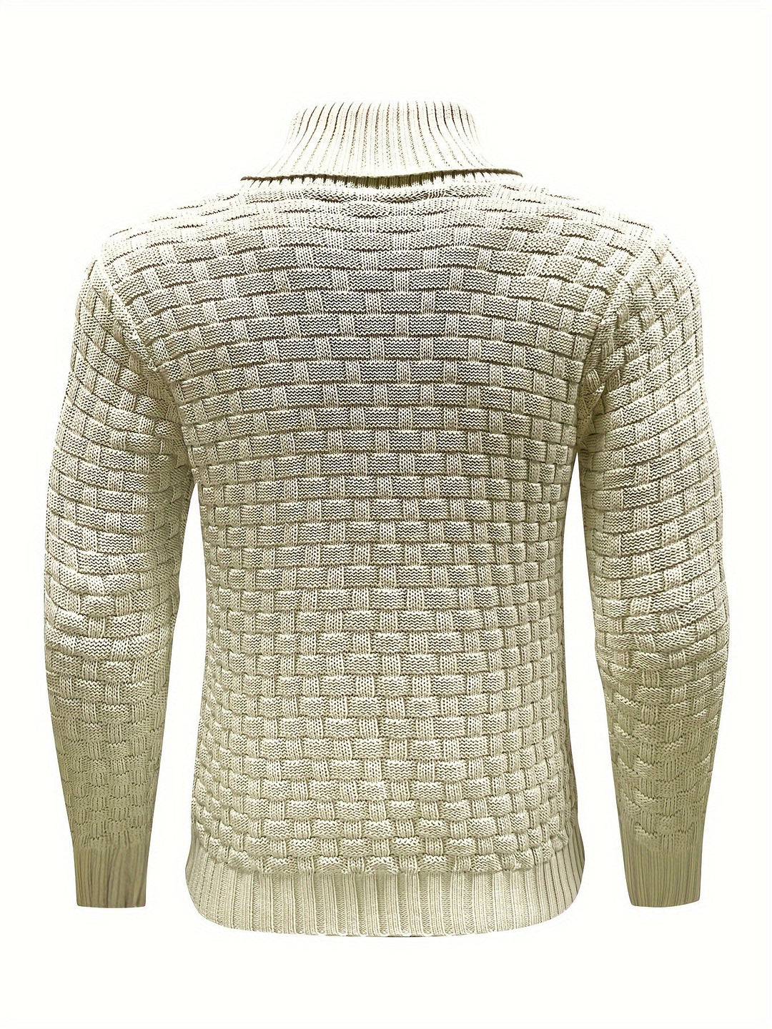 Herren Strickpullover mit Waffelstruktur