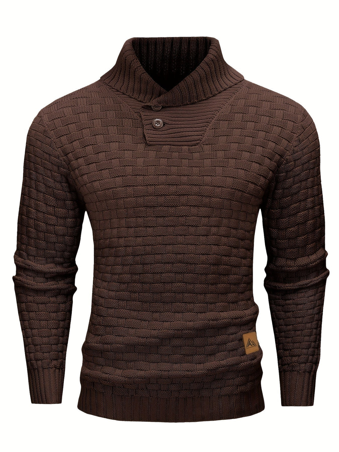 Herren Strickpullover mit Waffelstruktur