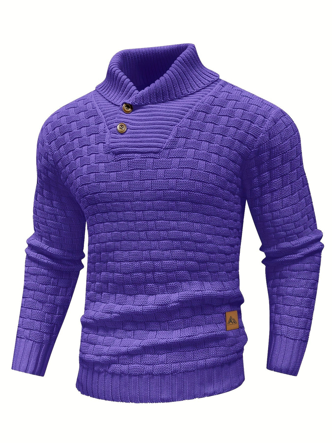 Herren Strickpullover mit Waffelstruktur