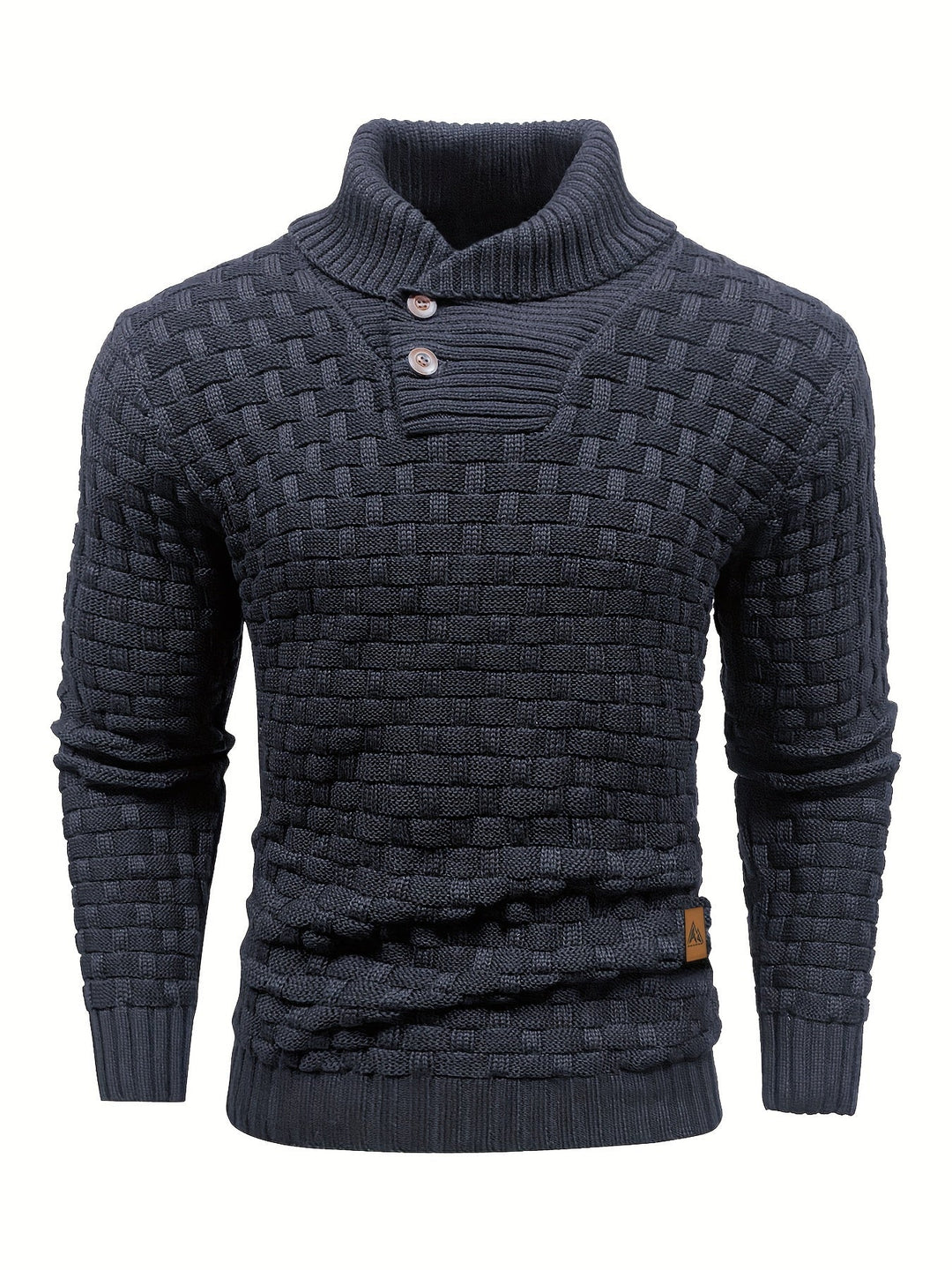 Herren Strickpullover mit Waffelstruktur