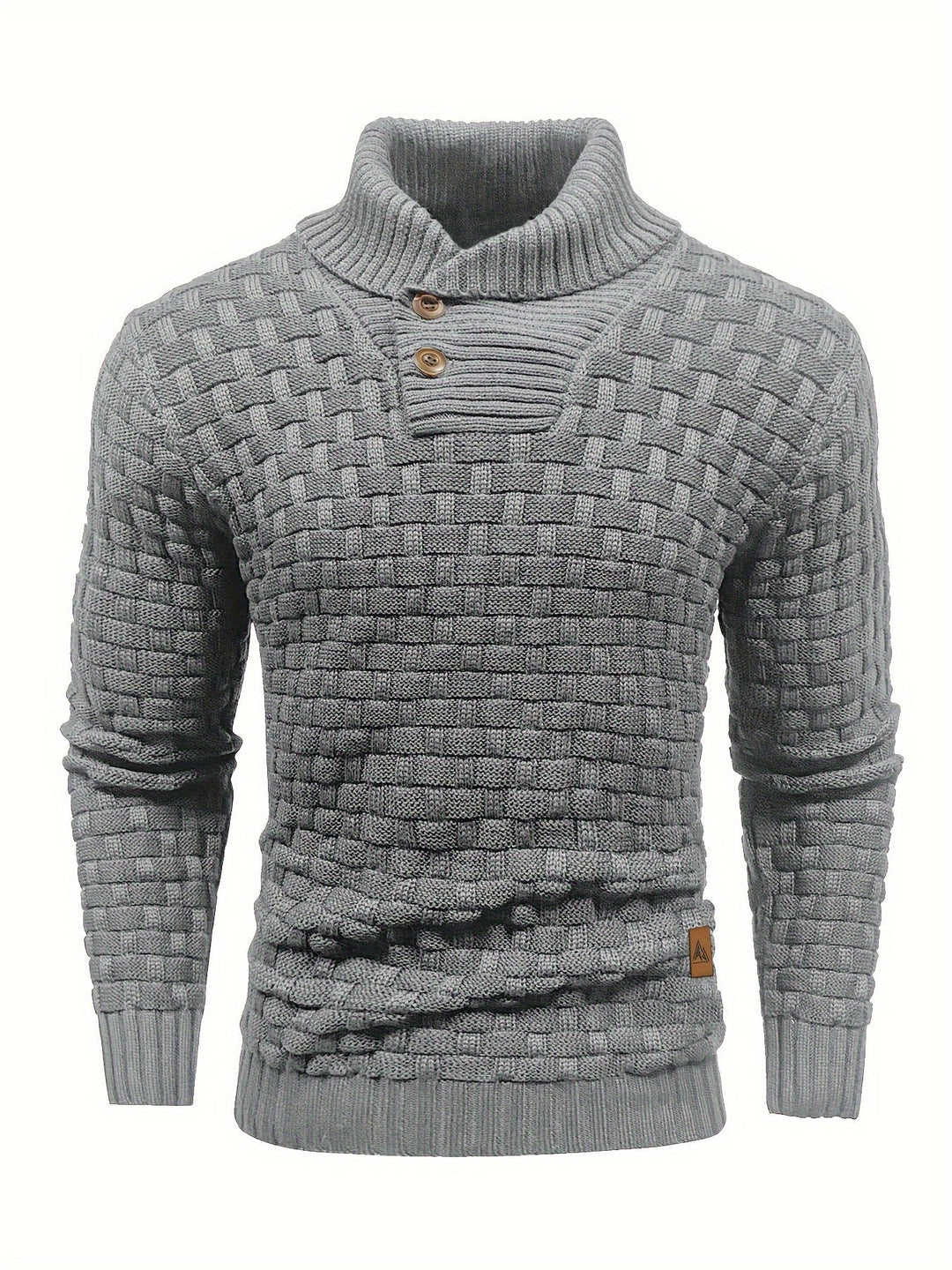 Herren Strickpullover mit Waffelstruktur