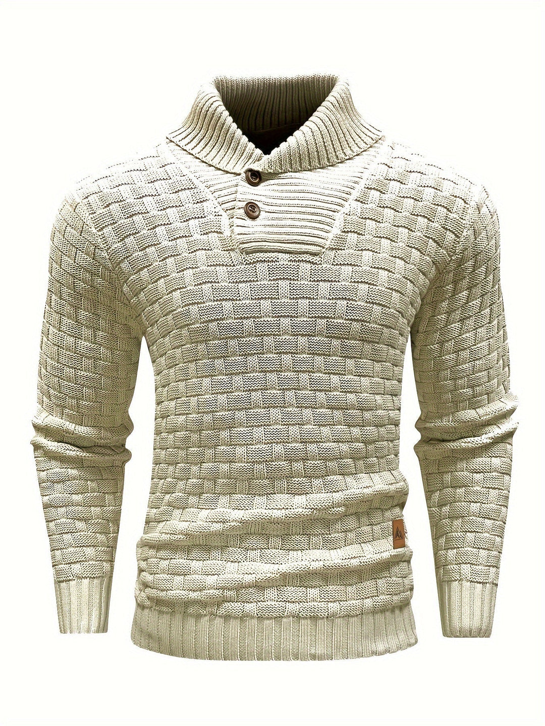 Herren Strickpullover mit Waffelstruktur