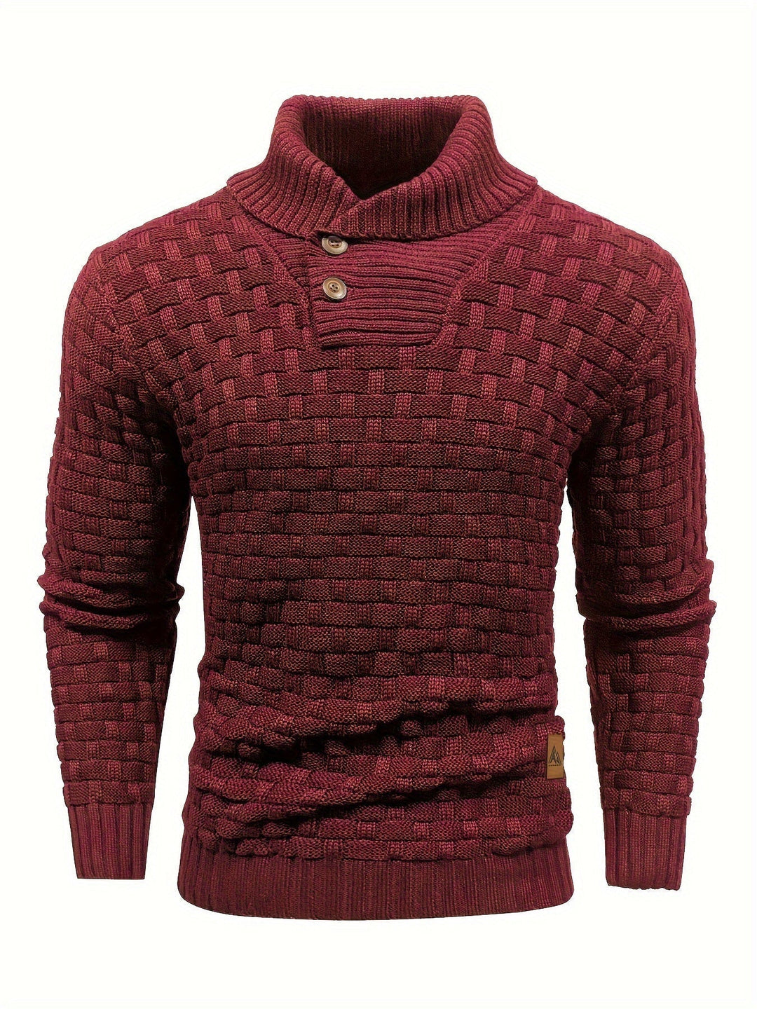 Herren Strickpullover mit Waffelstruktur