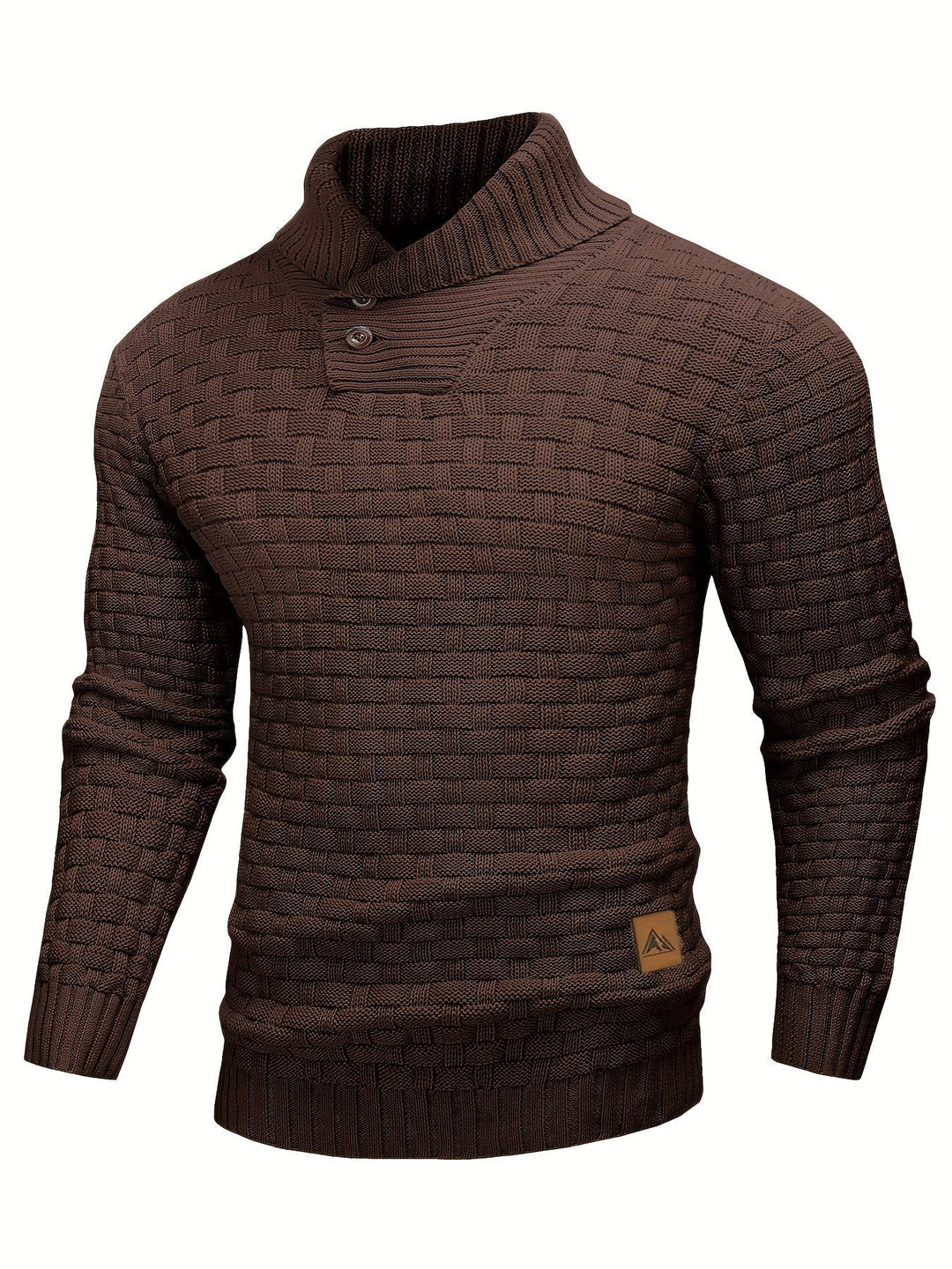 Herren Strickpullover mit Waffelstruktur