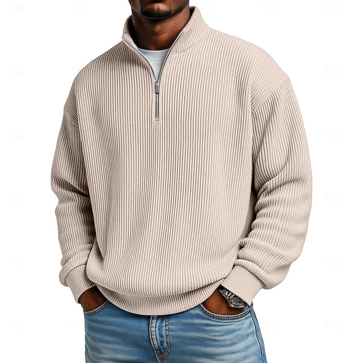 Nash | Ribbed Quarter-Zip Pullover
