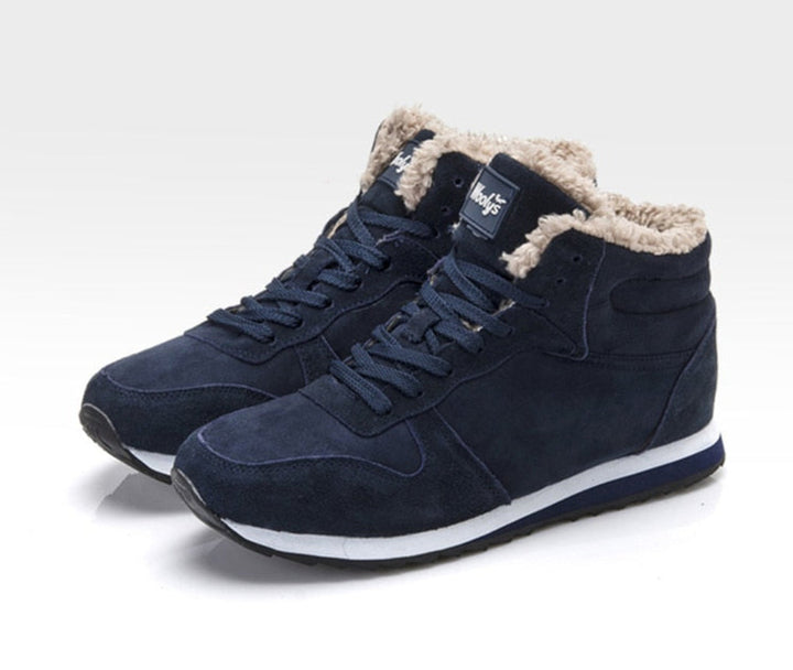 Herren Winterboots mit Schnürung und Teddyfutter