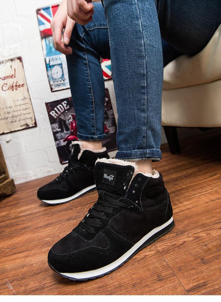 Herren Winterboots mit Schnürung und Teddyfutter