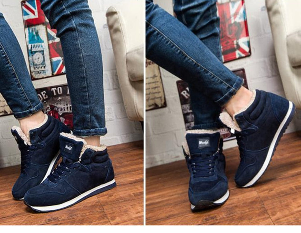 Herren Winterboots mit Schnürung und Teddyfutter