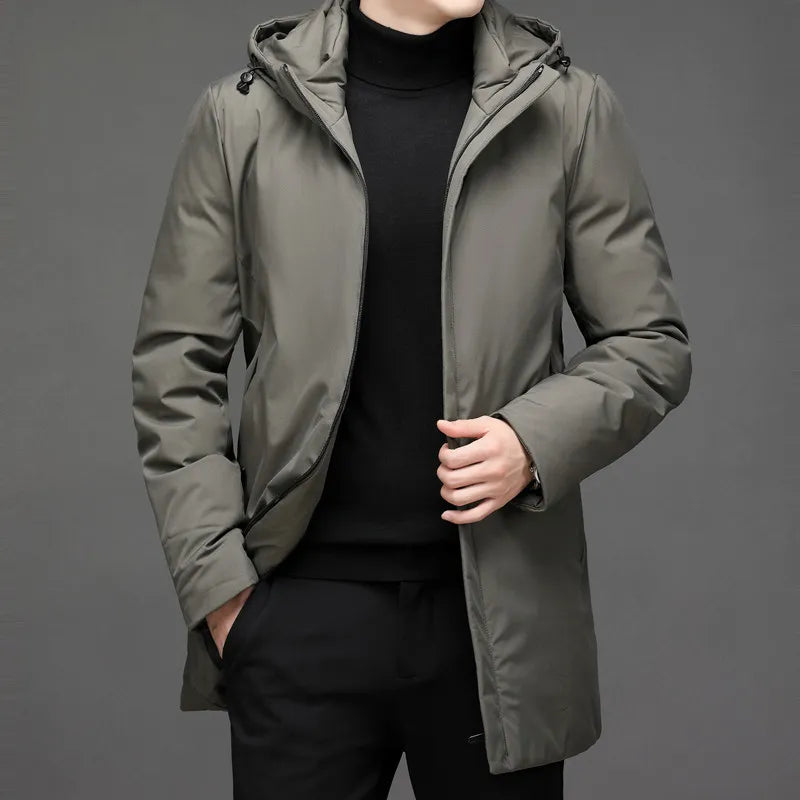 Herren Winterjacke mit Kapuze und Steppfutter