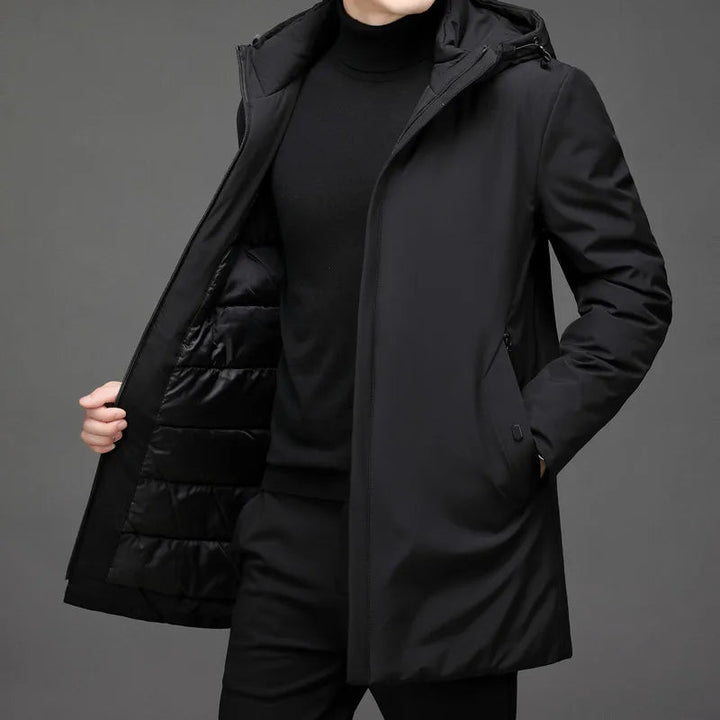 Herren Winterjacke mit Kapuze und Steppfutter