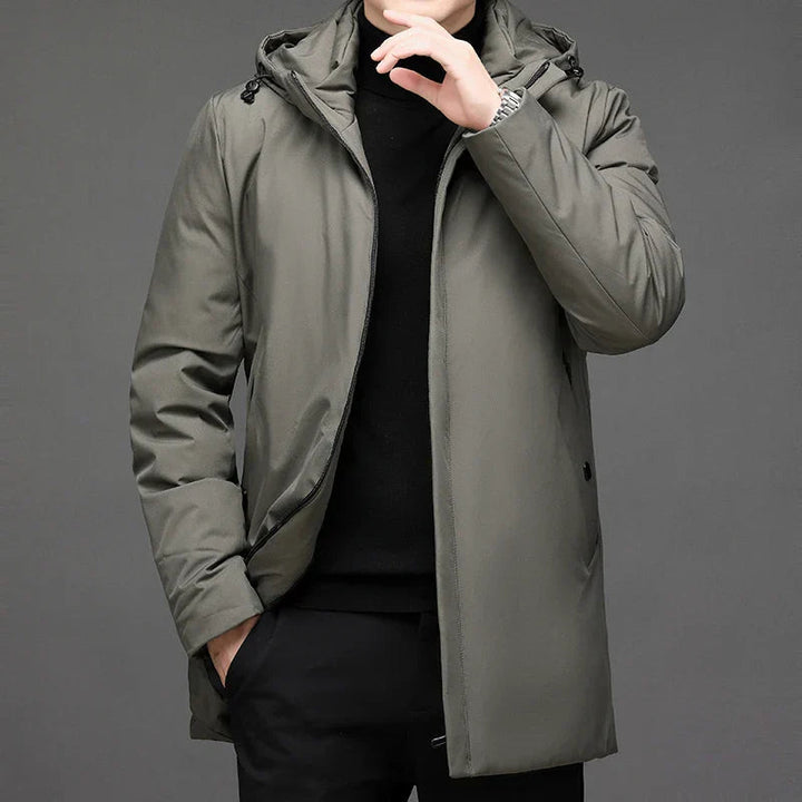 Herren Winterjacke mit Kapuze und Steppfutter