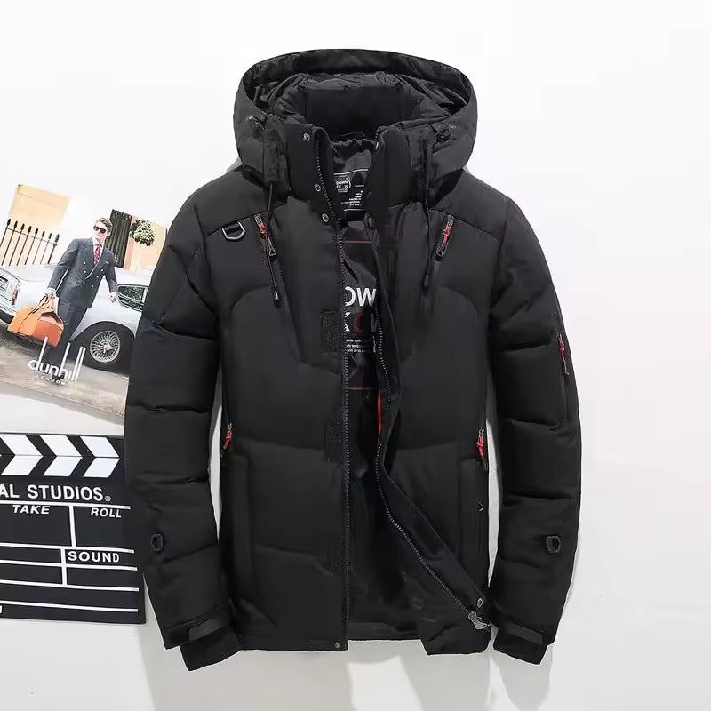 Herren Winterjacke mit Kapuze und Steppung