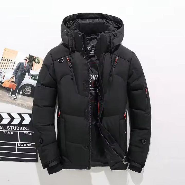 Herren Winterjacke mit Kapuze und Steppung