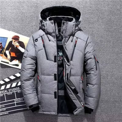Herren Winterjacke mit Kapuze und Steppung