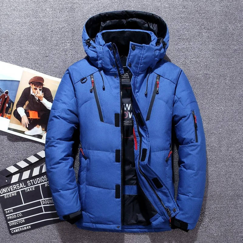 Herren Winterjacke mit Kapuze und Steppung