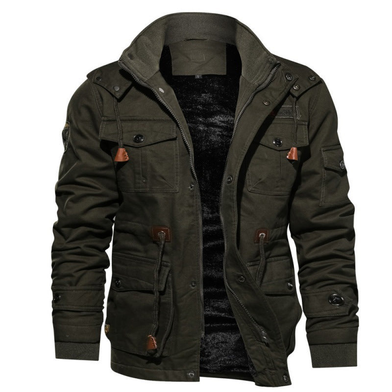 Men's Warm Waterproof Winter Jacket with Fleece Lining