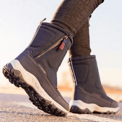Herren Winterstiefel mit Seitenreissverschluss und Profilsohle