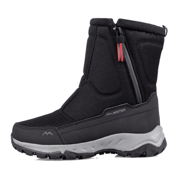 Herren Winterstiefel mit Seitenreissverschluss und Profilsohle