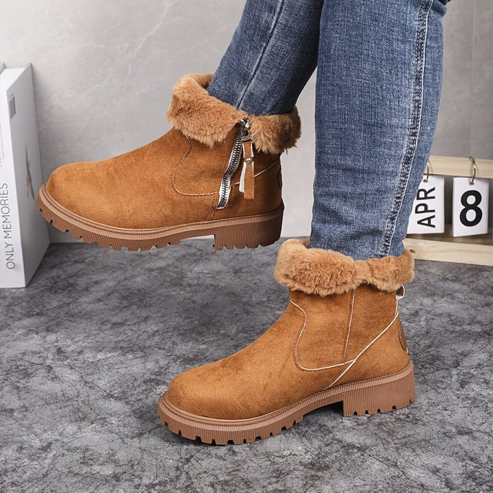 Damen Winterstiefel Gefüttert Stiefeletten Warme Winterschuhe