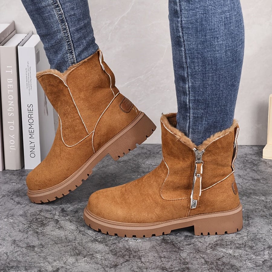 Damen Winterstiefel Gefüttert Stiefeletten Warme Winterschuhe