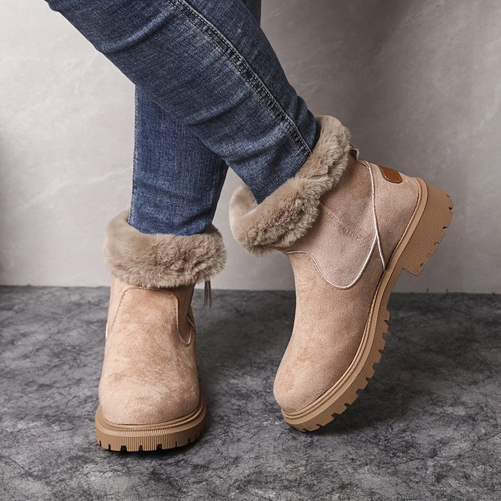 Damen Winterstiefel Gefüttert Stiefeletten Warme Winterschuhe