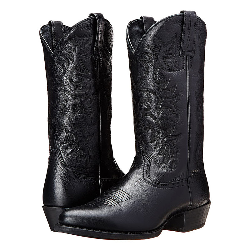 Damen Stiefel Westernstiefel Hoher Schaft Blockabsatz Boots